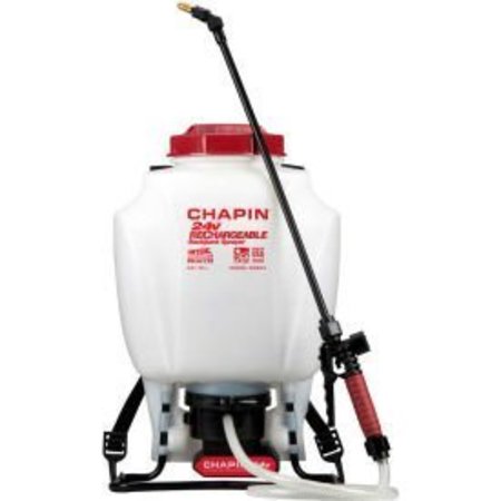 CHAPIN Chapin 63924 4 Gallon Cap. 24V Battery Operated Wide Mouth General Purpose No Pump Backpack Sprayer 63924